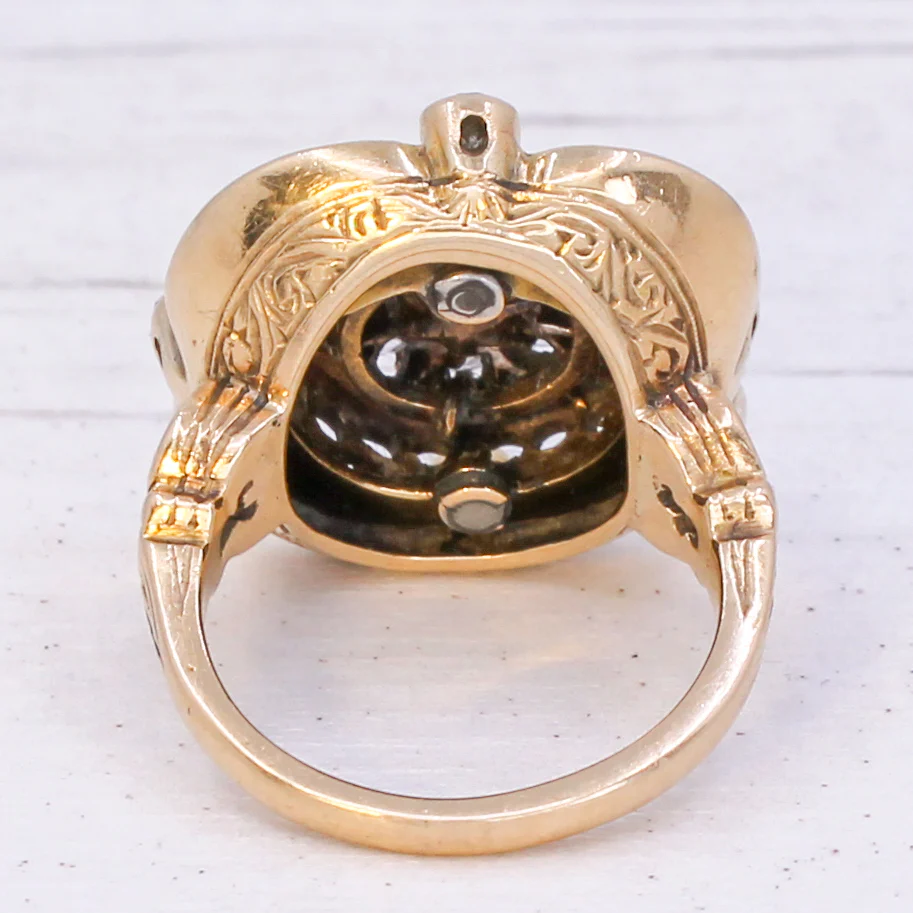 Victorian Pearl, Diamond & Enamel Ring, circa 1900 - Image 5