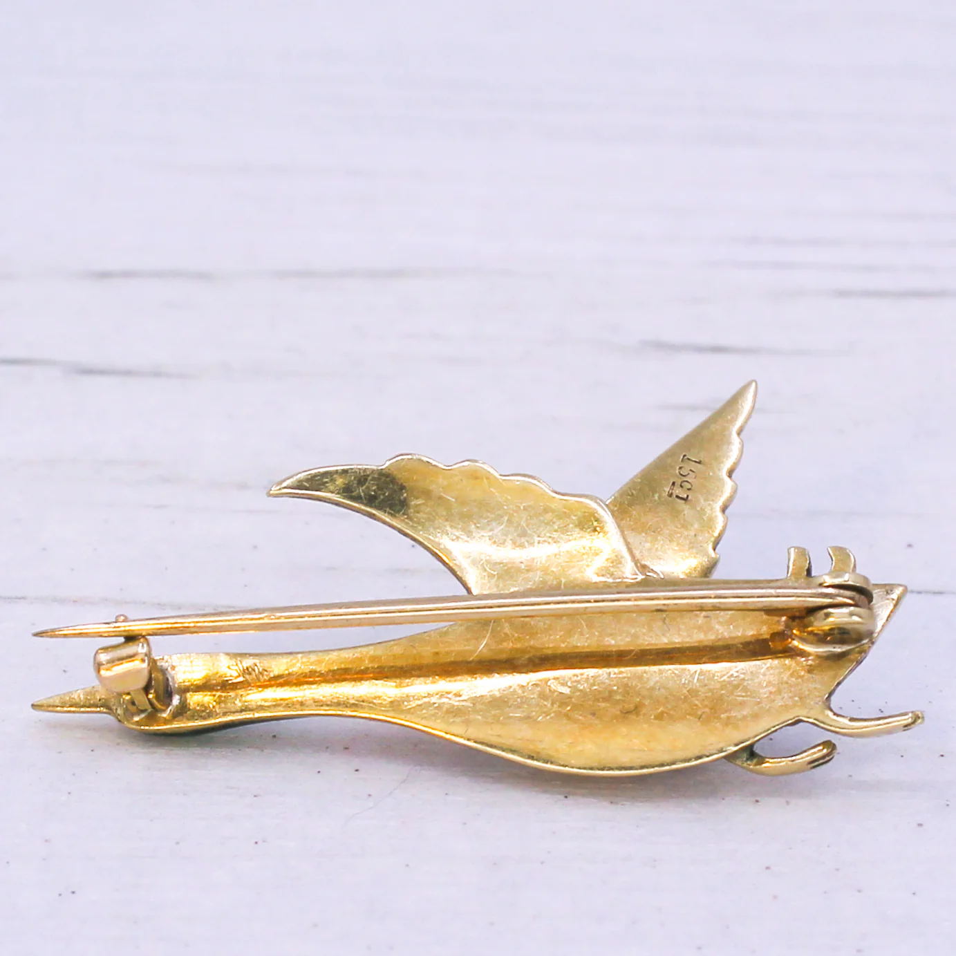 Victorian Pearl & Enamel Duck Brooch, circa 1900 - Image 7
