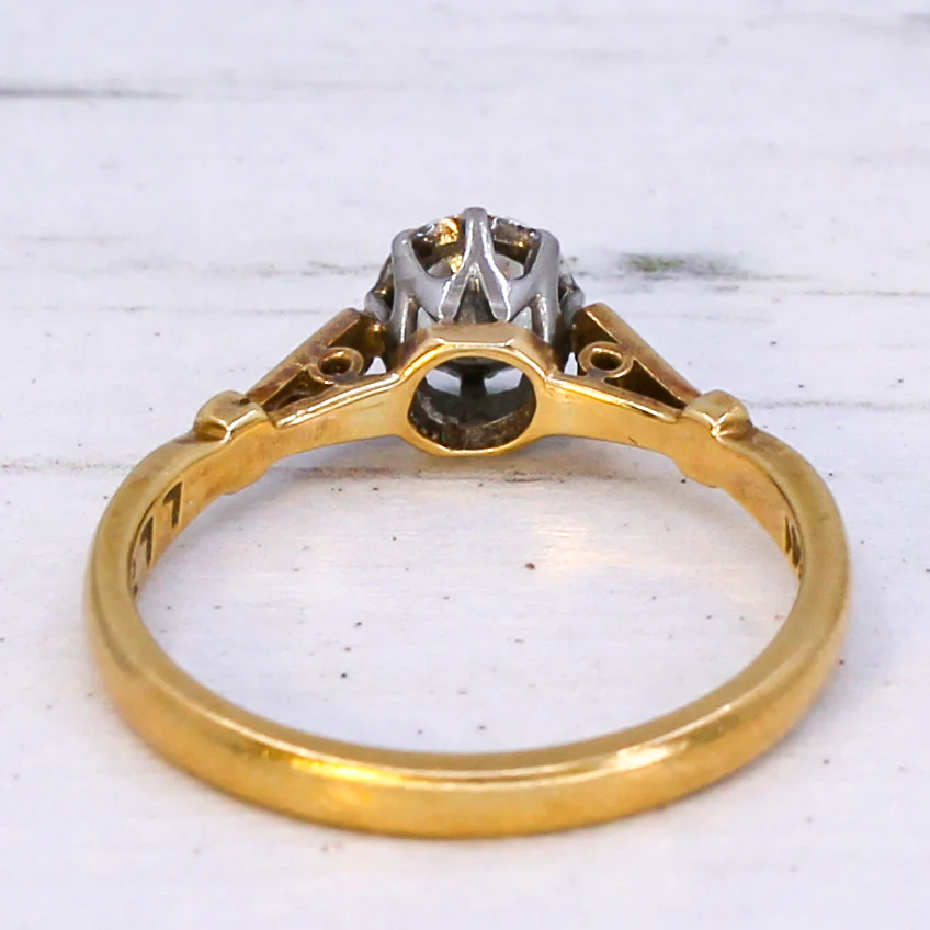 Vintage 0.30 Carat Brilliant Cut Diamond Engagement Ring, circa 1960 - Image 5