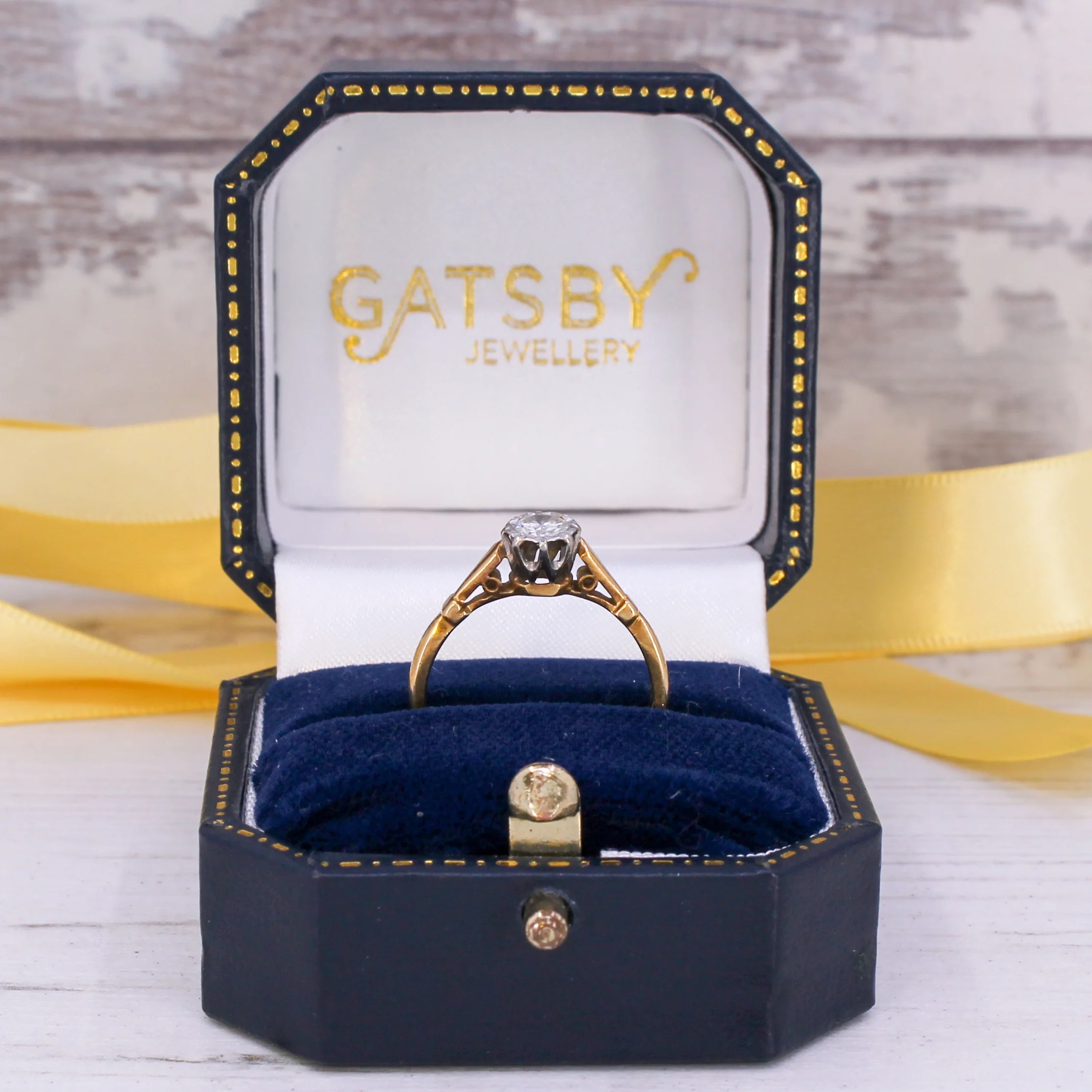 Vintage 0.30 Carat Brilliant Cut Diamond Engagement Ring, circa 1960 - Image 8