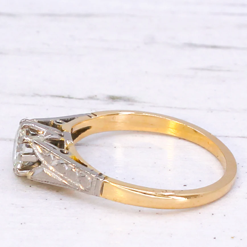 Vintage 0.50 Carat Brilliant Cut Diamond Engagement Ring, circa 1965 - Image 4