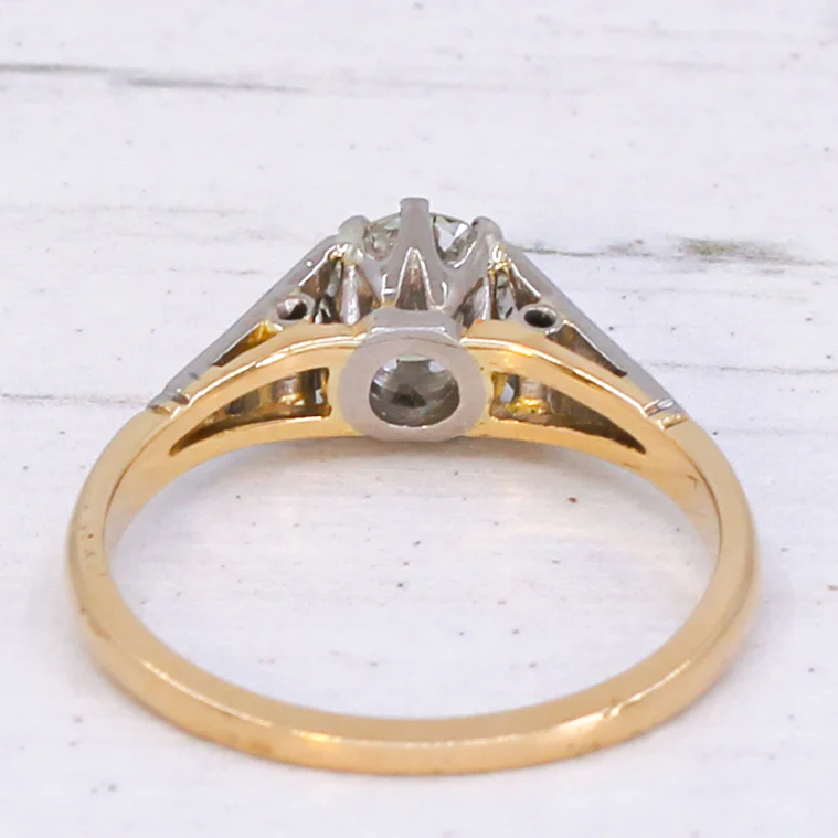 Vintage 0.50 Carat Brilliant Cut Diamond Engagement Ring, circa 1965 - Image 5