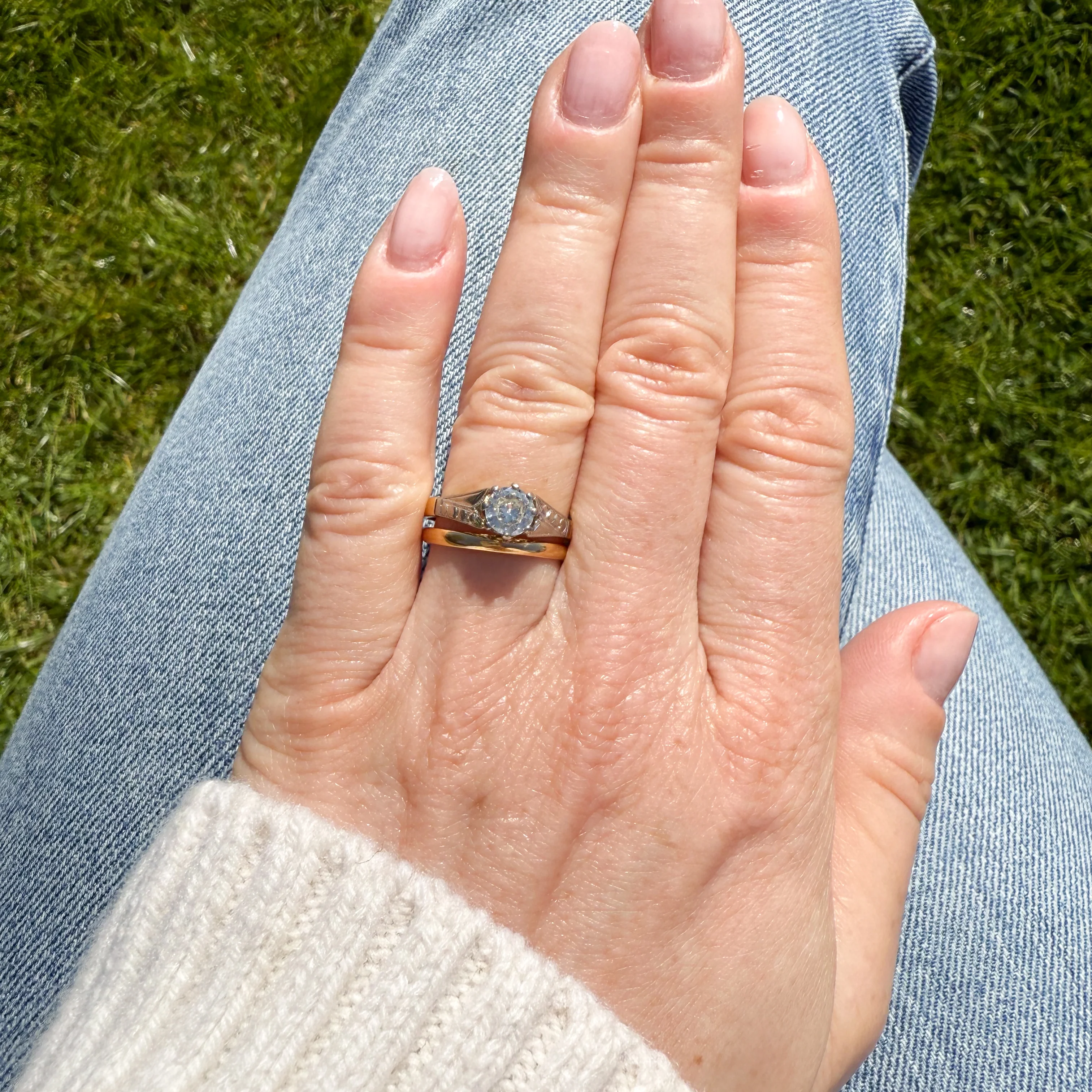 Vintage 0.50 Carat Brilliant Cut Diamond Engagement Ring, circa 1965 - Image 7