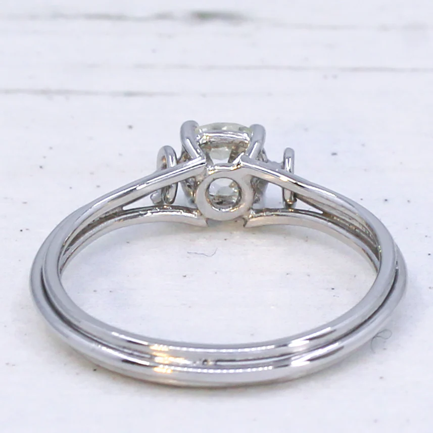Vintage 0.53 Carat Old Cut Diamond Engagement Ring, circa 1960 - Image 5