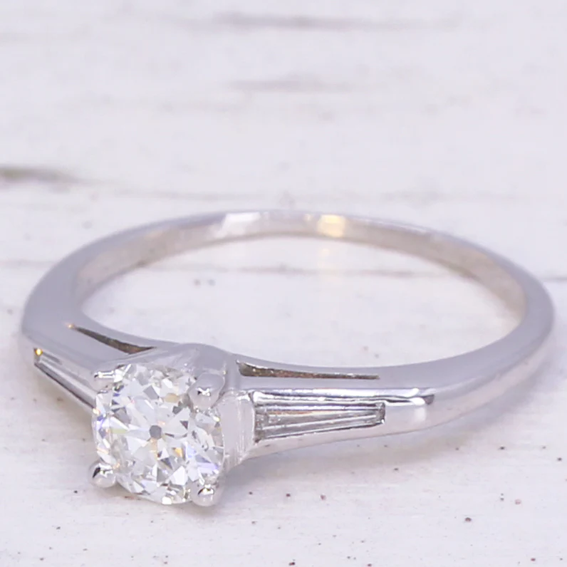 Vintage 0.59 Carat Old Cut Diamond Engagement Ring, circa 1935