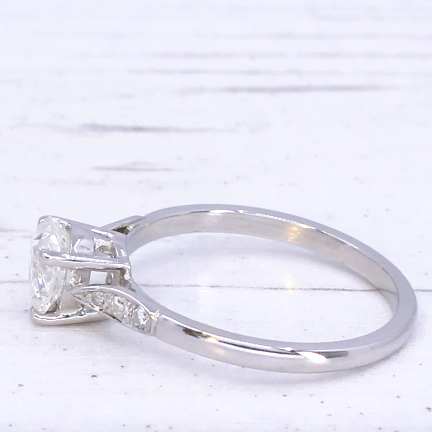 Vintage 0.61 Carat Old Pear Cut Diamond Engagement Ring, circa 1935 - Image 4