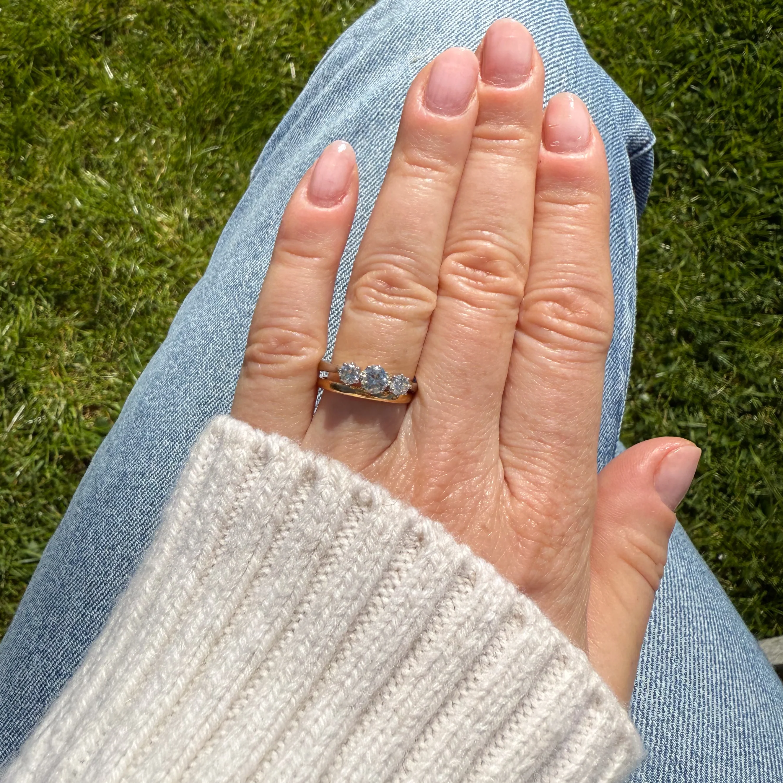 Vintage 0.70 Carat Diamond Three Stone Ring, circa 1970 - Image 6