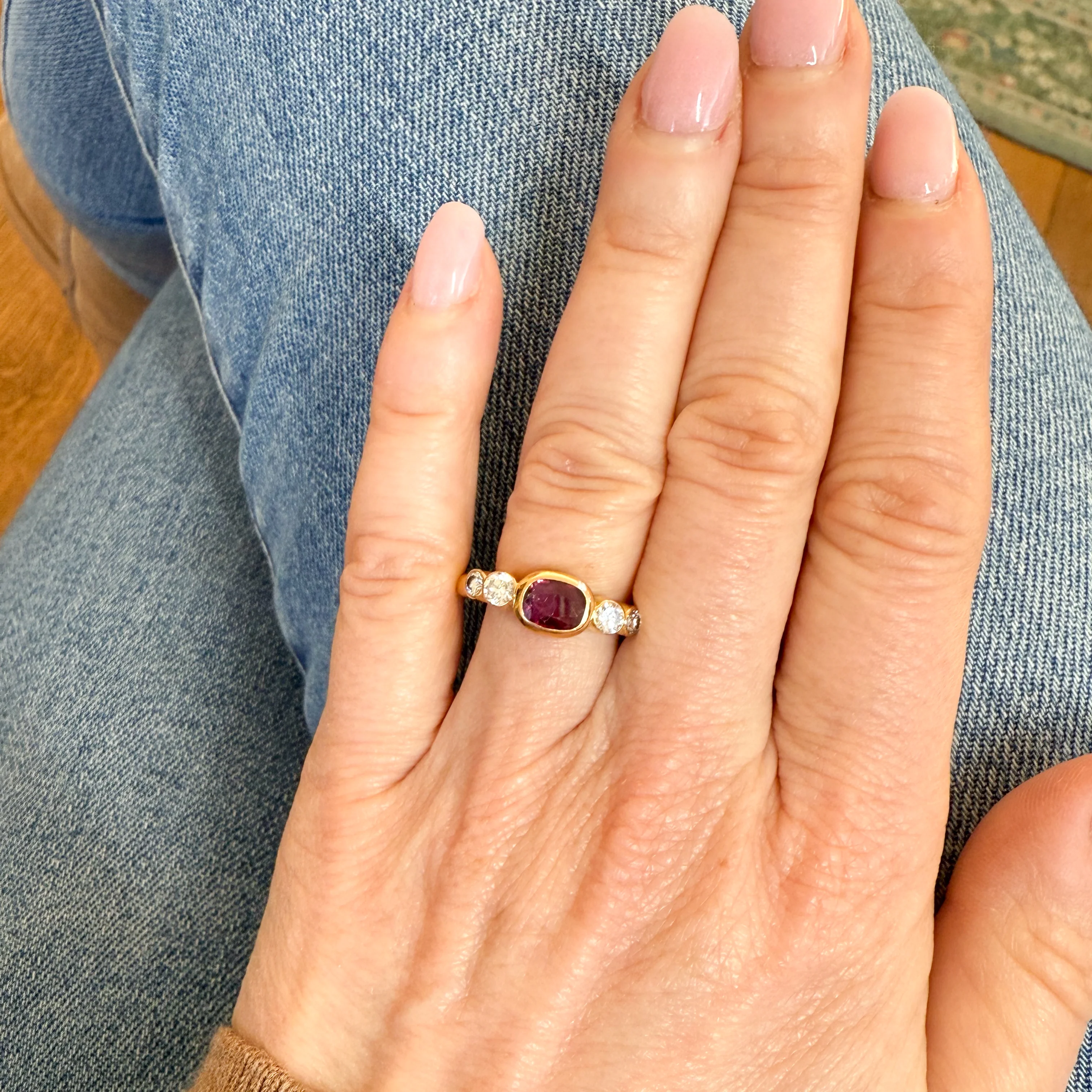 Vintage 0.65 Carat Ruby & 0.50 Carat Diamond Ring, circa 1970 - Image 6