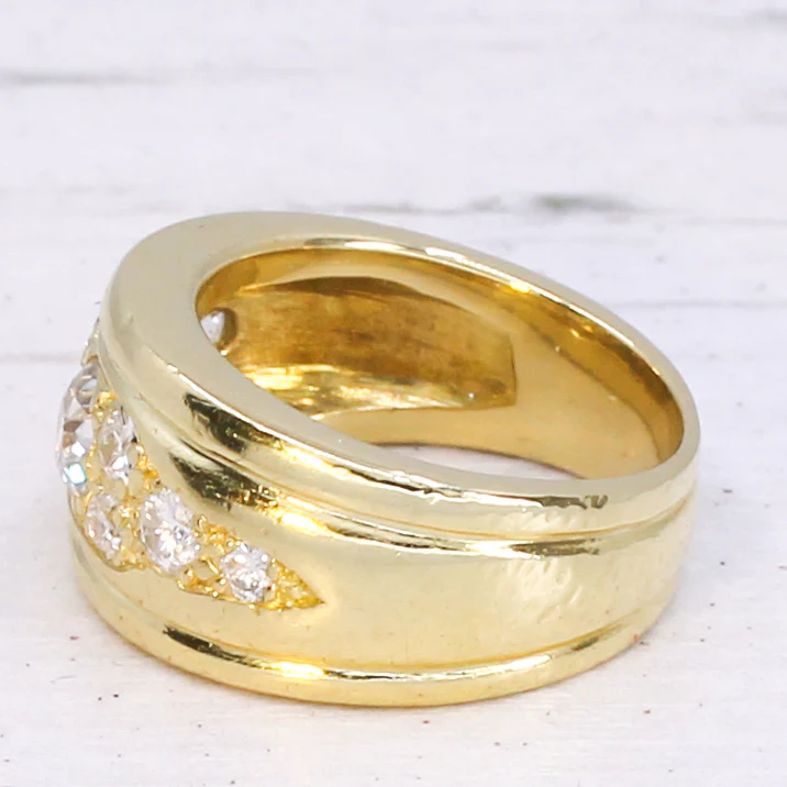 Vintage 0.85 Carat Diamond Cluster Ring, circa 1960 - Image 4