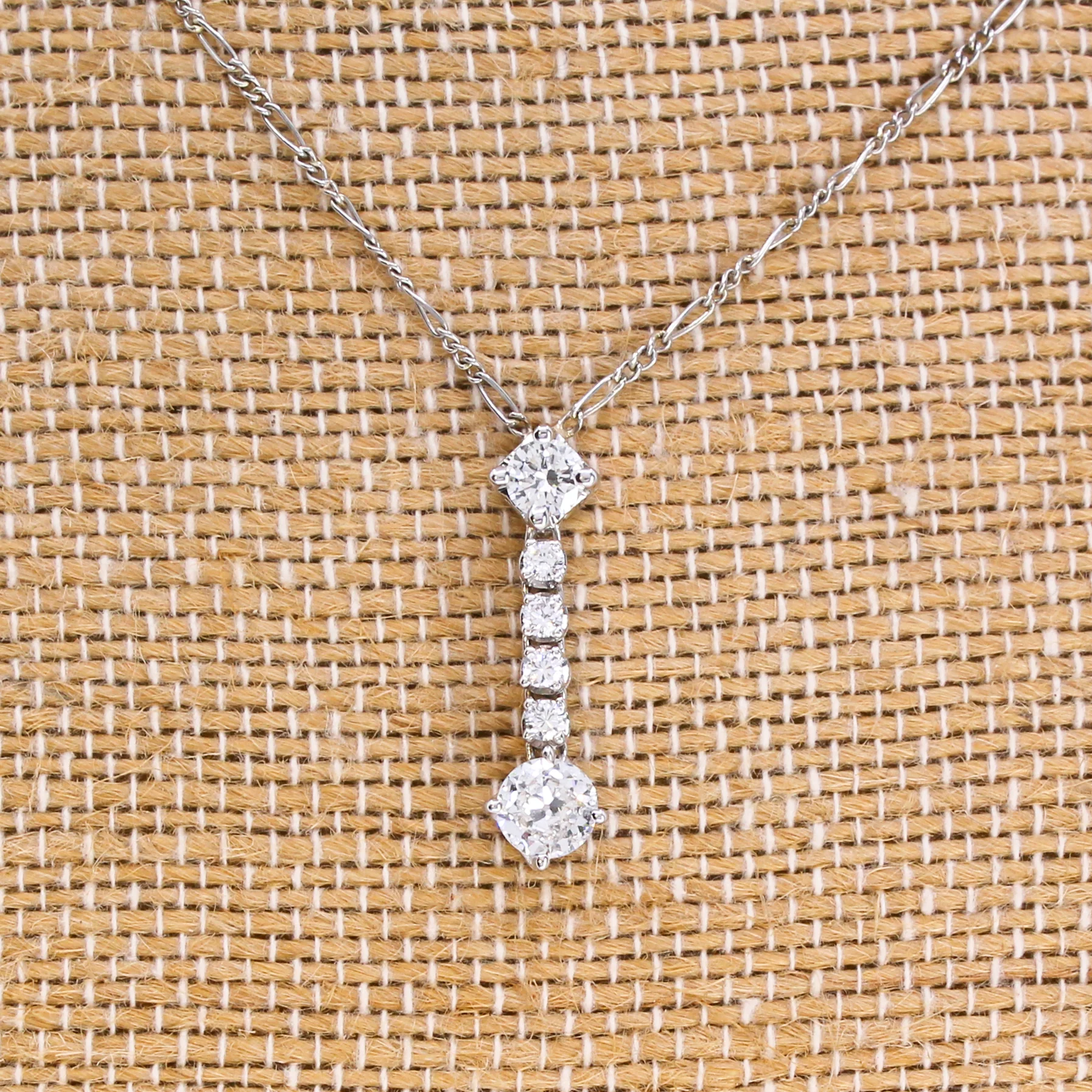 Vintage 0.85 Carat Old European Cut Diamond Pendant, circa 1980 - Image 4