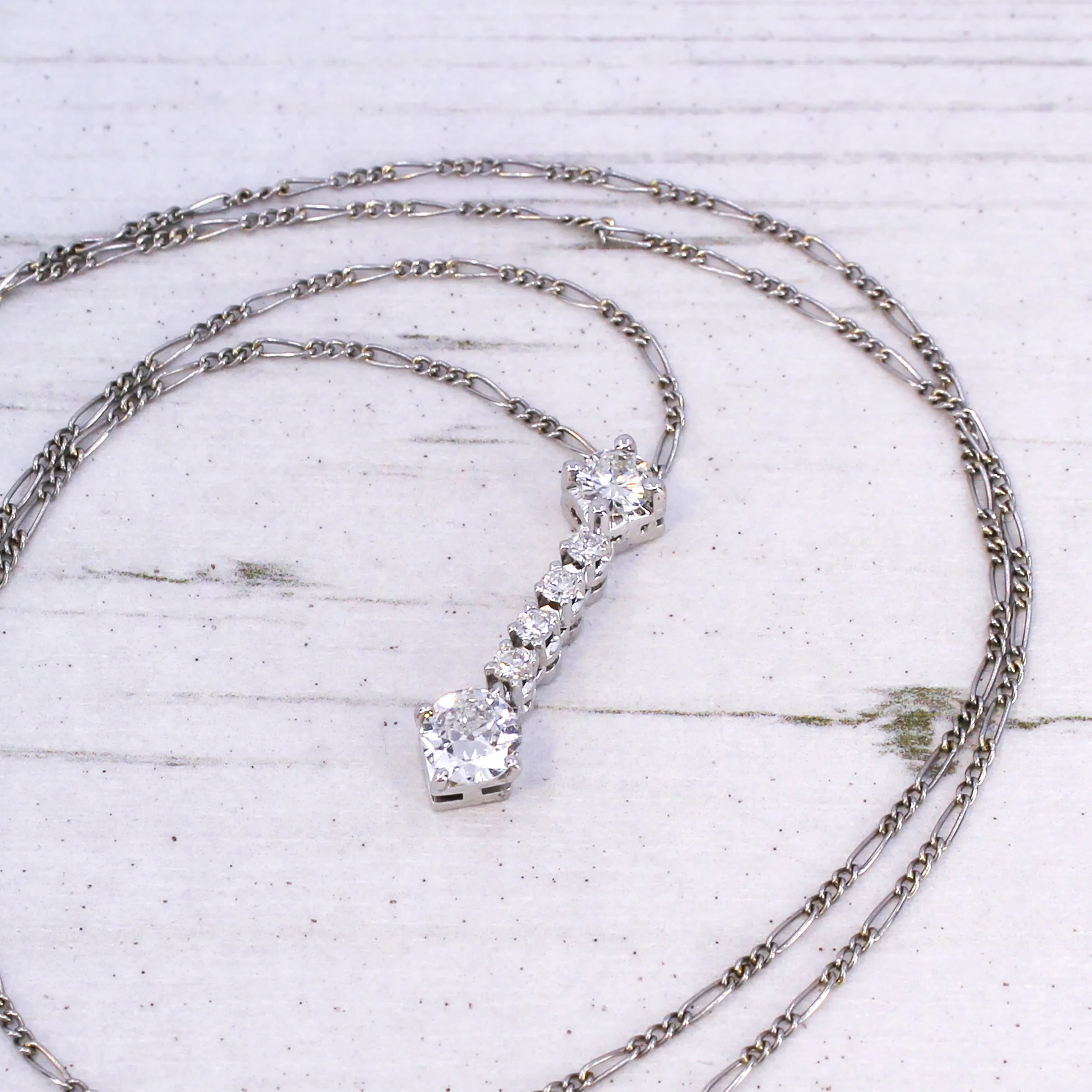 Vintage 0.85 Carat Old European Cut Diamond Pendant, circa 1980 - Image 6