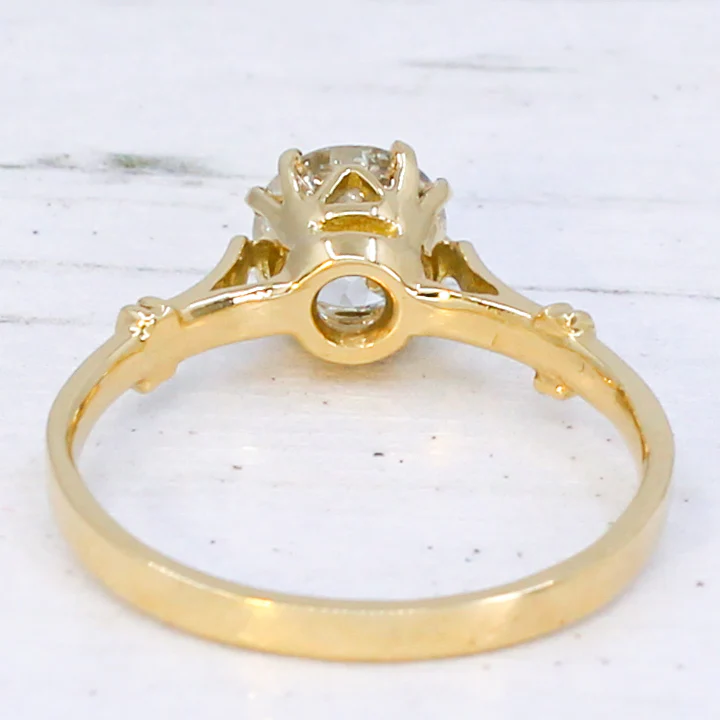 Vintage 0.93 Carat Old Cut Diamond Engagement Ring, circa 1930 - Image 5
