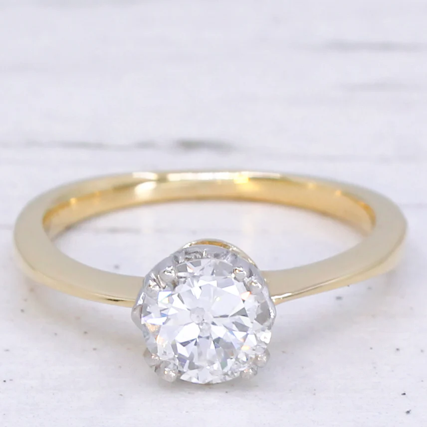 Vintage 1.00 Carat Old Cut Diamond Engagement Ring, circa 1935 - Image 3