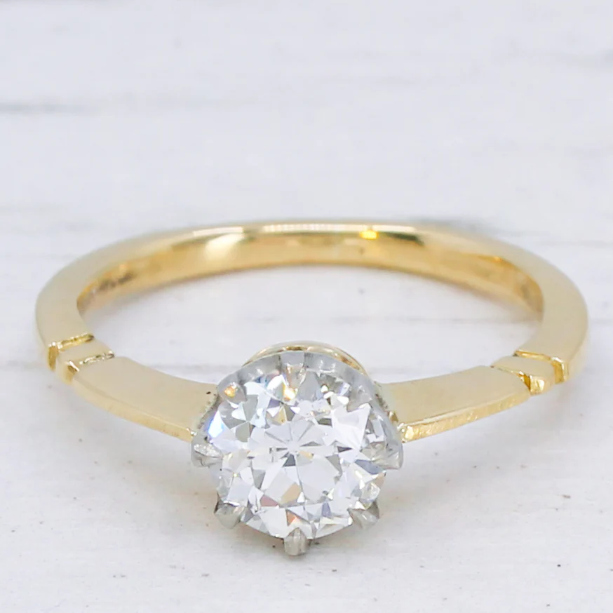 Vintage 1.02 Carat Old Cut Diamond Engagement Ring, circa 1940 - Image 3