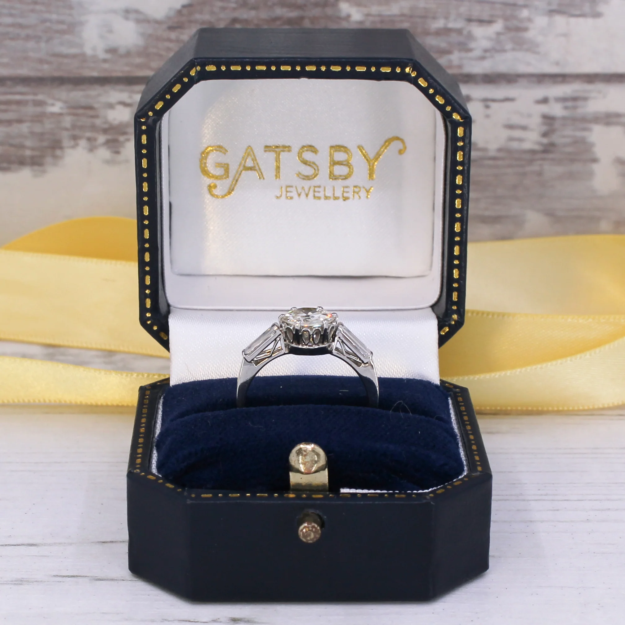 Vintage 1.15 Old Cut Diamond Engagement Ring, circa 1950 - Image 8