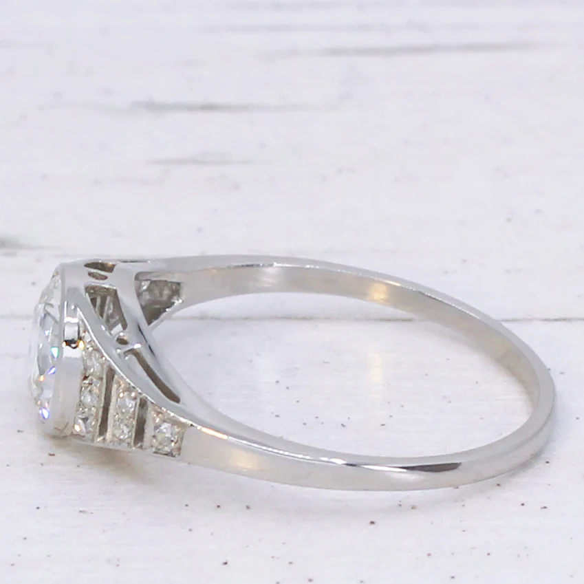Vintage 1.19 Carat Old Cut Diamond Engagement Ring, circa 1930 - Image 4