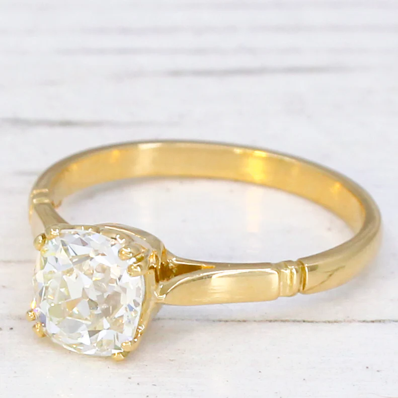 Vintage 1.26 Carat Old Cut Diamond Engagement Ring, circa 1920