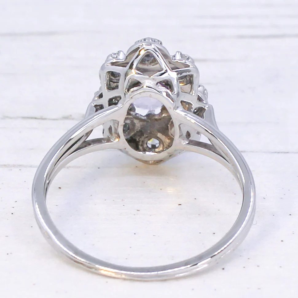 Vintage 1.50 Carat Unheated Pink Sapphire & Diamond Ring, circa 1975 - Image 5