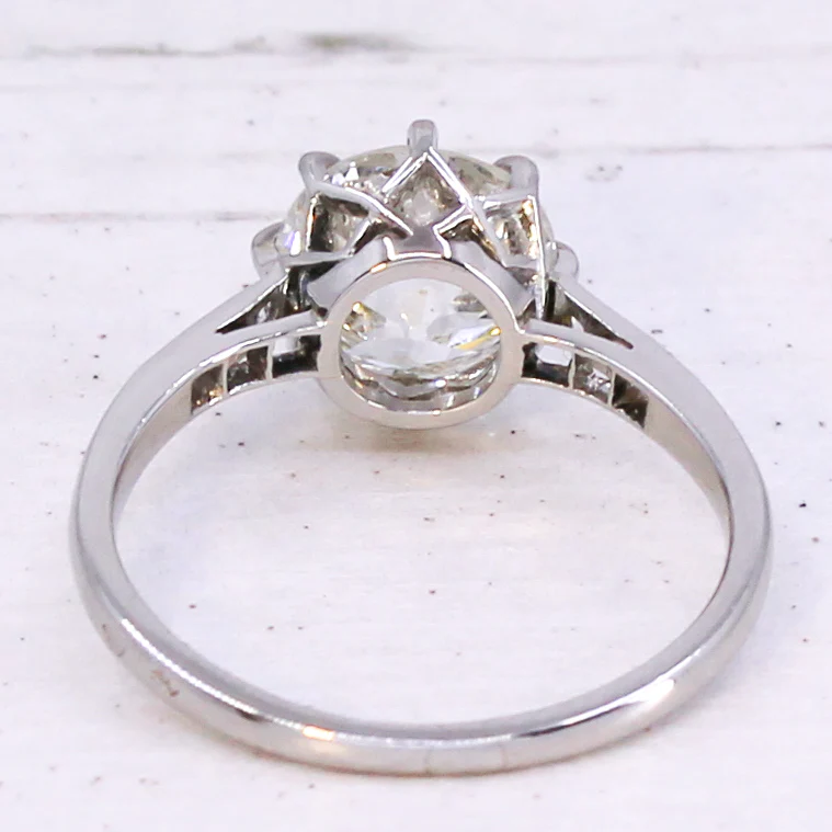 Vintage 2.25 Carat Old Cut Diamond Engagement Ring, circa 1930 - Image 5
