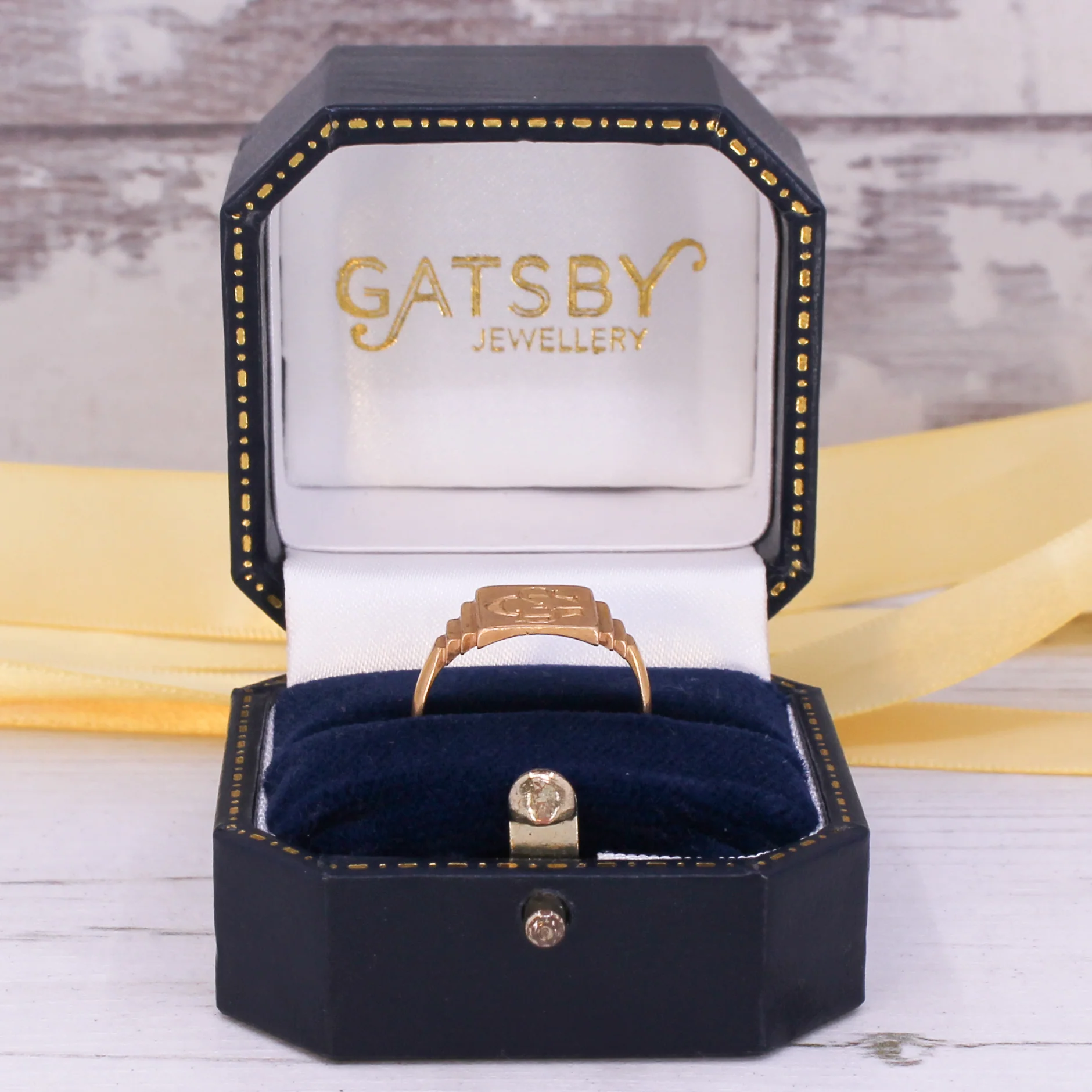 Vintage 20k Gold Signet Ring, size L 1/2 - Image 8