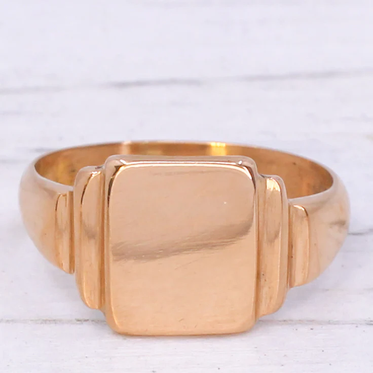 Vintage 22k Signet Ring - Image 3
