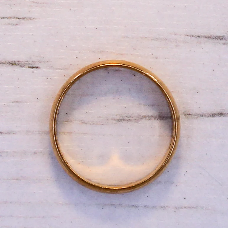 Vintage 22k Yellow Gold Wedding Band, dated 1967, size N - Image 4