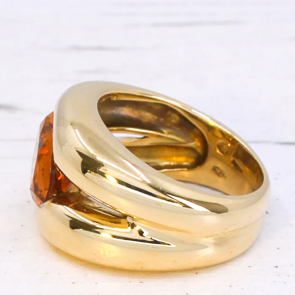 Vintage 2.50 Carat Citrine Solitaire Ring, circa 1980 - Image 4