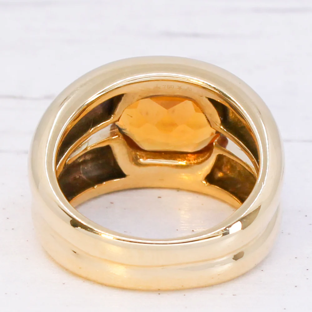 Vintage 2.50 Carat Citrine Solitaire Ring, circa 1980 - Image 5