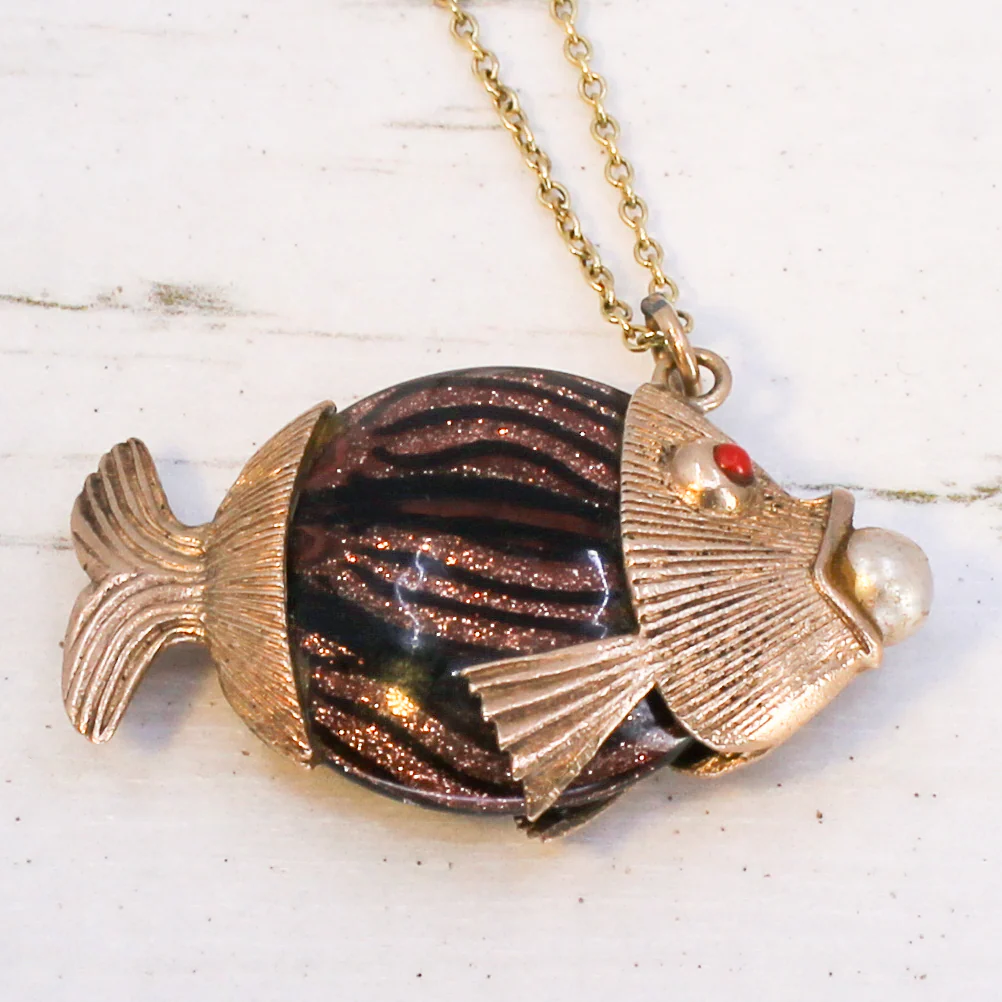 Vintage 9k Gold & Murano Glass Charm / Pendant, circa 1970 - Image 5