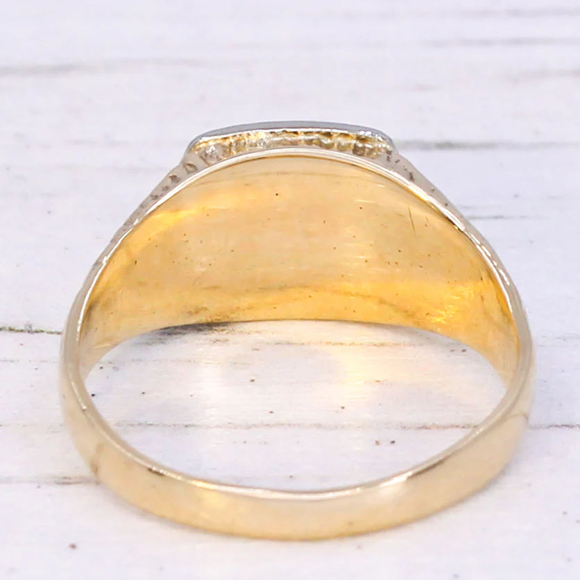 Vintage 9k Gold Signet Ring, dated 1973 - Image 5