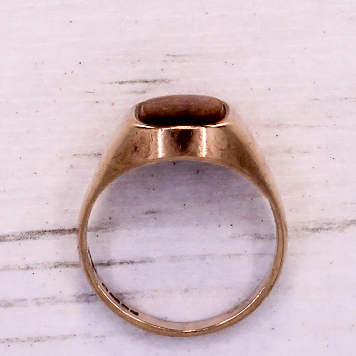 Vintage Tiger's Eye Signet Ring, dated 1977 - Image 5